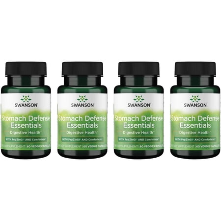 Swanson Stomach Defense Essentials with Pepzingi and Comforteze 4 Pack