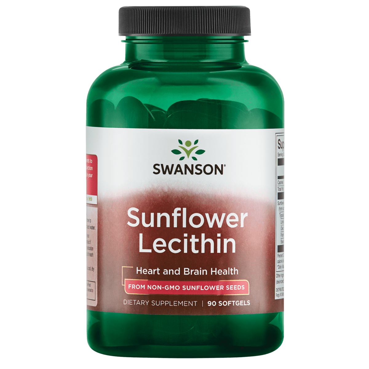 Swanson Sunflower Lecithin Nongmo 1,200 mg 90 Softgels