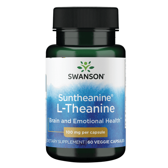 Swanson Suntheanine L-Theanine 100 mg 60 Veggie Capsules