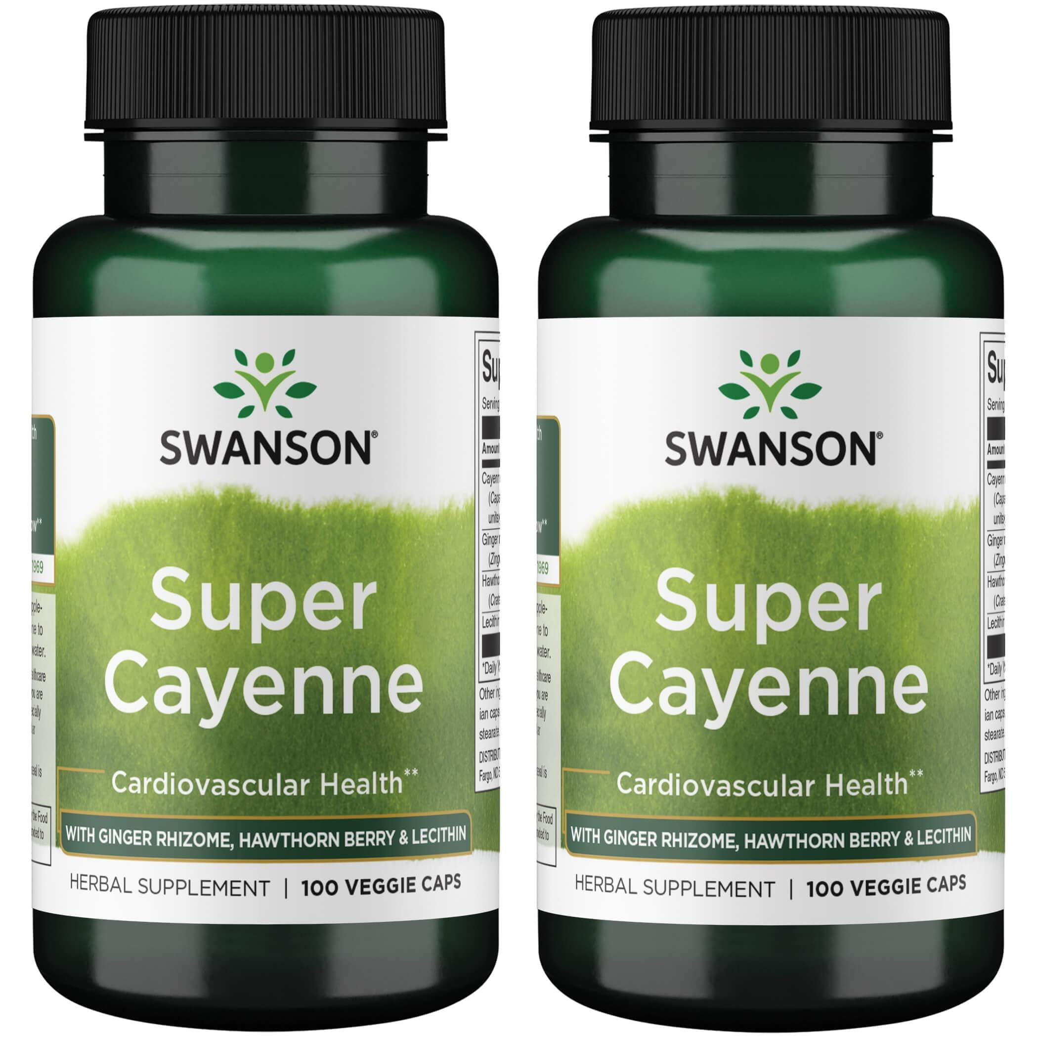 Swanson Super Cayenne with Ginger Rhizome, Hawthorn Berry & Lecithin