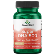 Swanson Super Dha 500 from Food-Grade Calamari 500 mg 30 Softgels