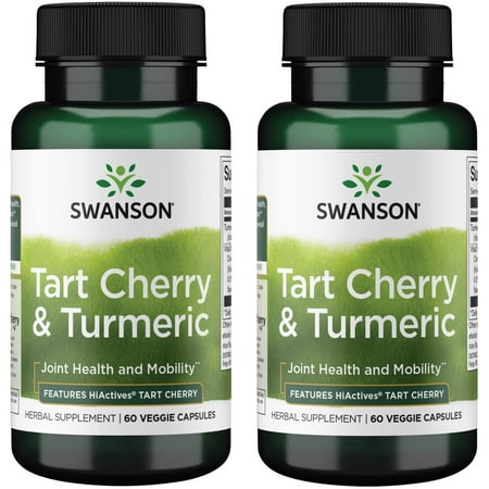 Swanson Tart Cherry & Turmeric - Features Hiactives Tart Cherry 2 Pack