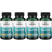 Swanson Taurine - Featuring Ajipure 1,000 mg 60 Veg Caps 4 Pack