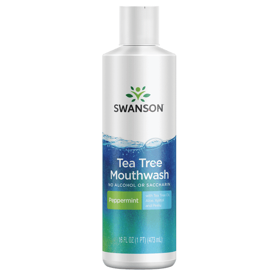 Swanson Tea Tree Mouthwash - Peppermint 16 fl oz Liquid