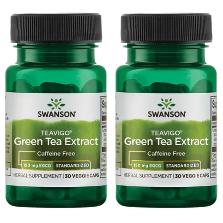 Swanson Teavigo Green Tea Extract 30 Vegan Caps 2 Pack