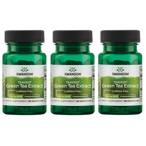 Swanson Teavigo Green Tea Extract 30 Vegan Caps 3 Pack