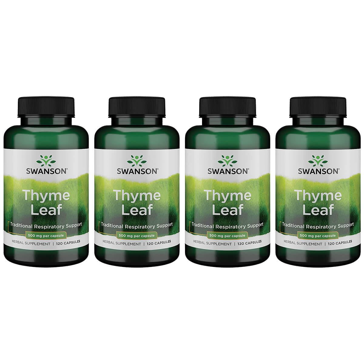 Swanson Thyme Leaf 500 mg 120 Caps 4 Pack