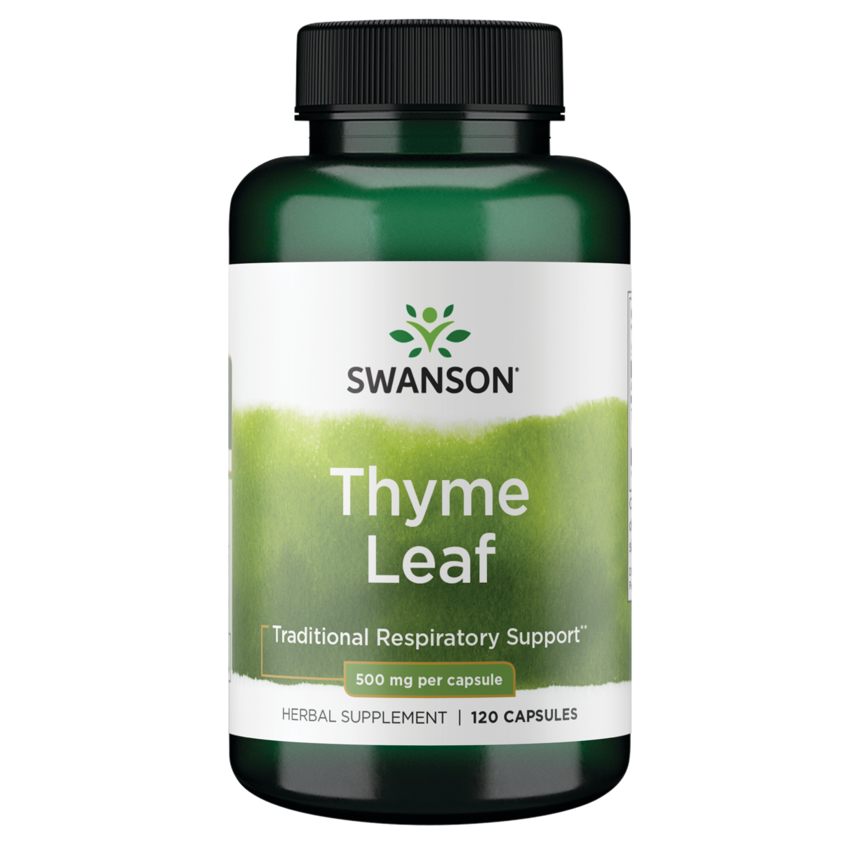 Swanson Thyme Leaf Capsules, 500 mg, 120 Count