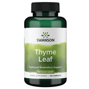 Swanson Thyme Leaf Capsules, 500 mg, 120 Count