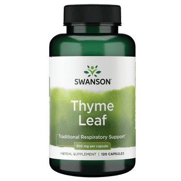 Swanson Thyme Leaf Capsules, 500 mg, 120 Count