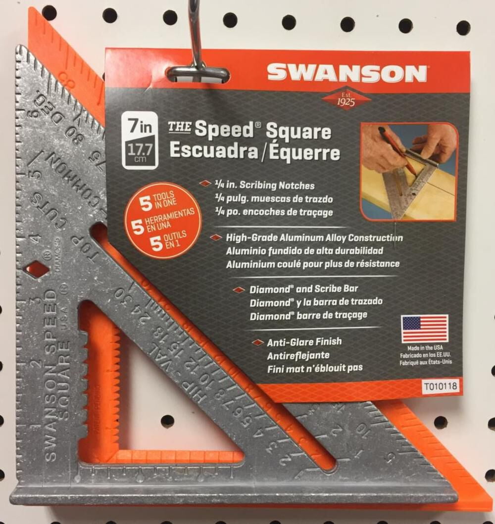 Escuadra De Carpintero Swanson S0101 - 7 Pulgadas, Aleación De Aluminio | Para Marcado Y Mediciones Precisas