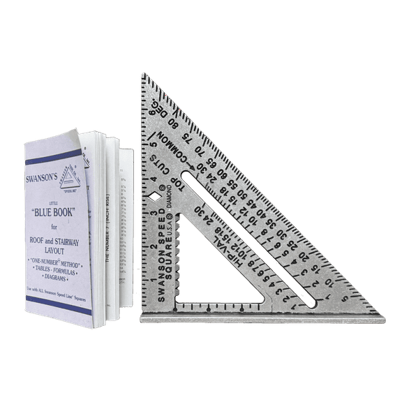 Swanson Tool Co 7" Aluminum Speed Square with Blue Book, Model S0101