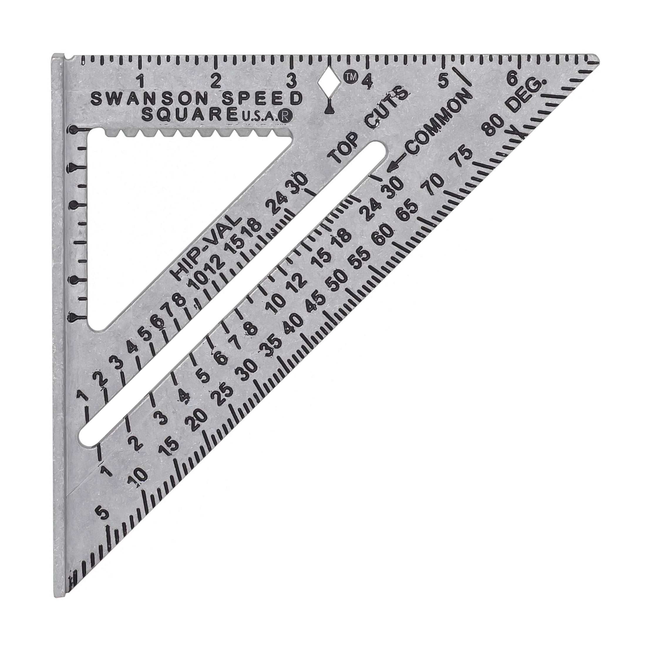 Swanson Tool Co 7" Aluminum Speed Square with Blue Book, Rafter Square, Model S0101