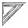 thumbnail image 1 of Swanson Tool Co 25cm Aluminum Metric Speed Square with Blue Book and English/Spanish/French Card, Model NA202, 1 of 8