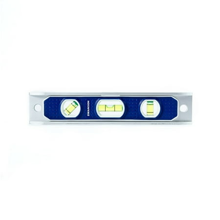 Swanson Tool Co 9" Magnetic Aluminum Frame Torpedo Level, 4 Rare Earth Magnets, Model TL002M