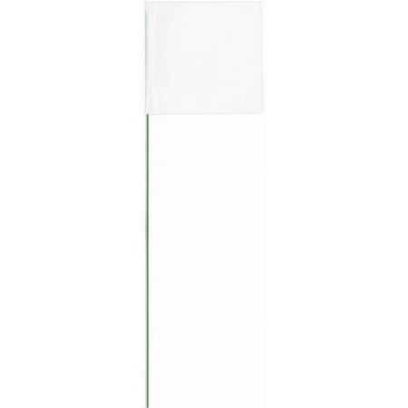 swanson fw15100 2-inch by 3-inch marking flags with 15-inch wire staffs, white 100-pack