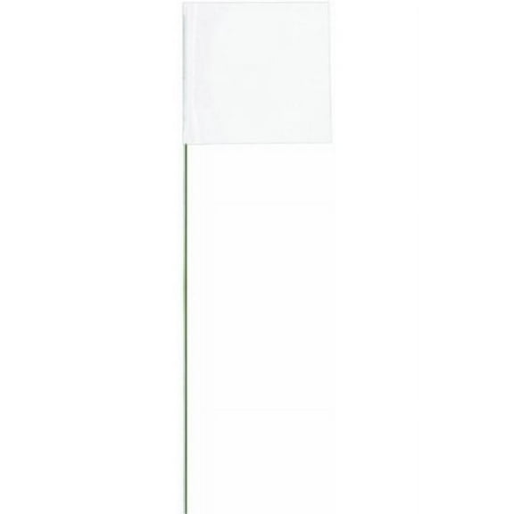 swanson fw15100 2-inch by 3-inch marking flags with 15-inch wire staffs, white 100-pack