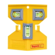 Swanson Tool Co. Magnetic Post Level with Elastic Band, Yellow Composite, Model PL001M