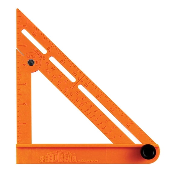 Swanson Tool Co 7" Composite 2-in-1 Speed Bevel Folding Speed Square/Sliding T Bevel, Model TOSB01