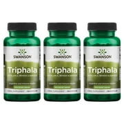 Swanson Triphala with Amla, Behada & Harada 500 mg 100 Caps 3 Pack
