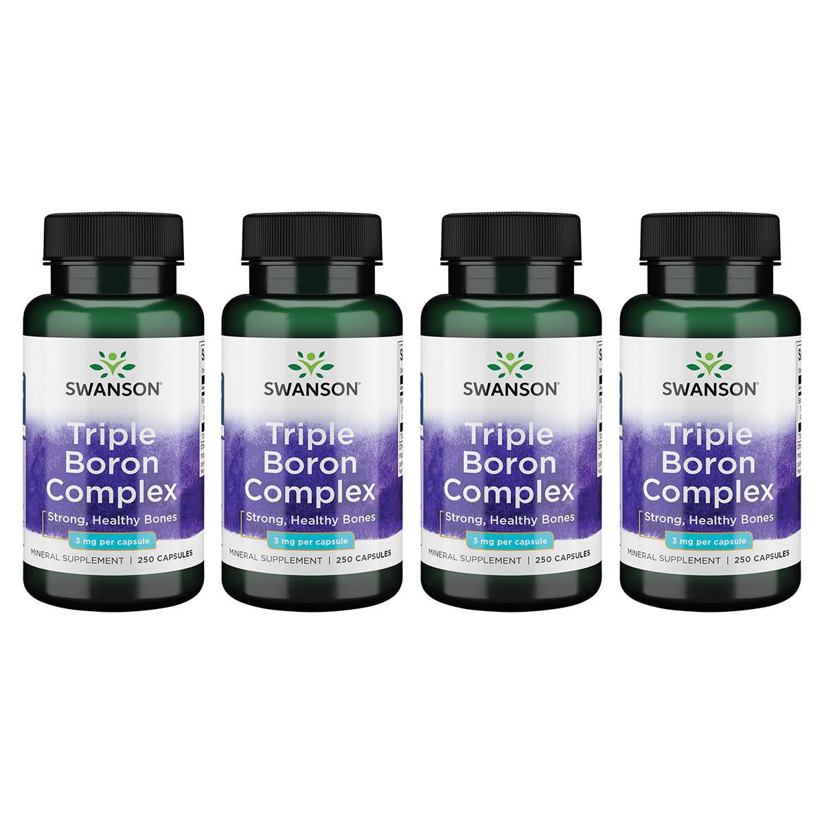 Swanson Triple Boron Complex 3 mg 250 Caps 4 Pack