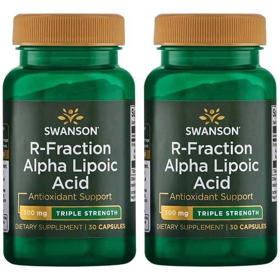 Swanson R-Fraction Alpha Lipoic Acid - Triple Strength 300 mg 30 Caps 2 Pack