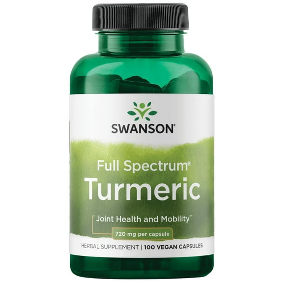 Swanson Turmeric Root Capsules, 720 mg, 100 Count