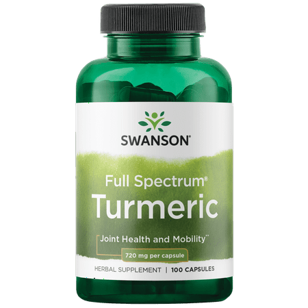 Swanson Turmeric Root Capsules, 720 mg, 100 Count