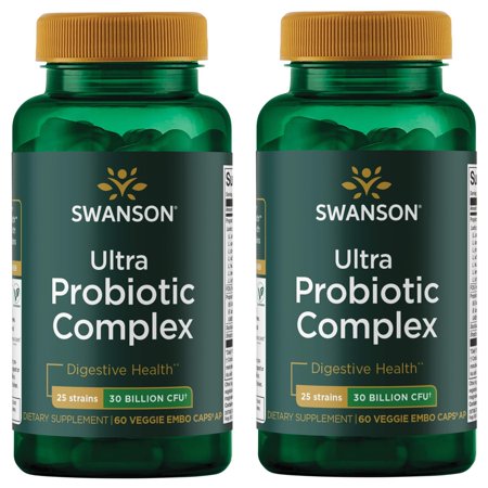 Swanson Ultra Probiotic Complex 30 Billion Cfu 60 Vegan Caps 2 Pack