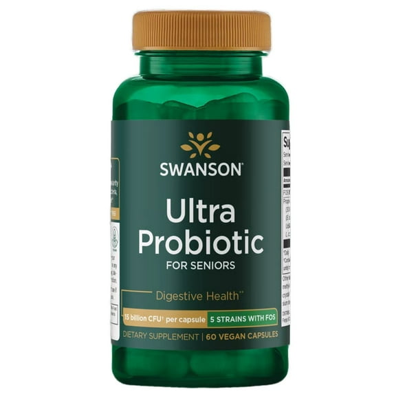 Swanson Ultra Probiotic for Seniors 15 Billion Cfu 60 Veggie Capsules