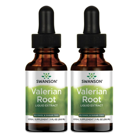 Swanson Valerian Root Liquid Extract - Alcohol & Sugar Free 2 Pack