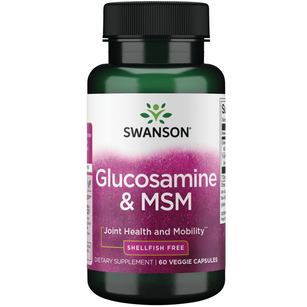 Swanson Vegetarian Glucosamine and Msm 60 Veggie Capsules