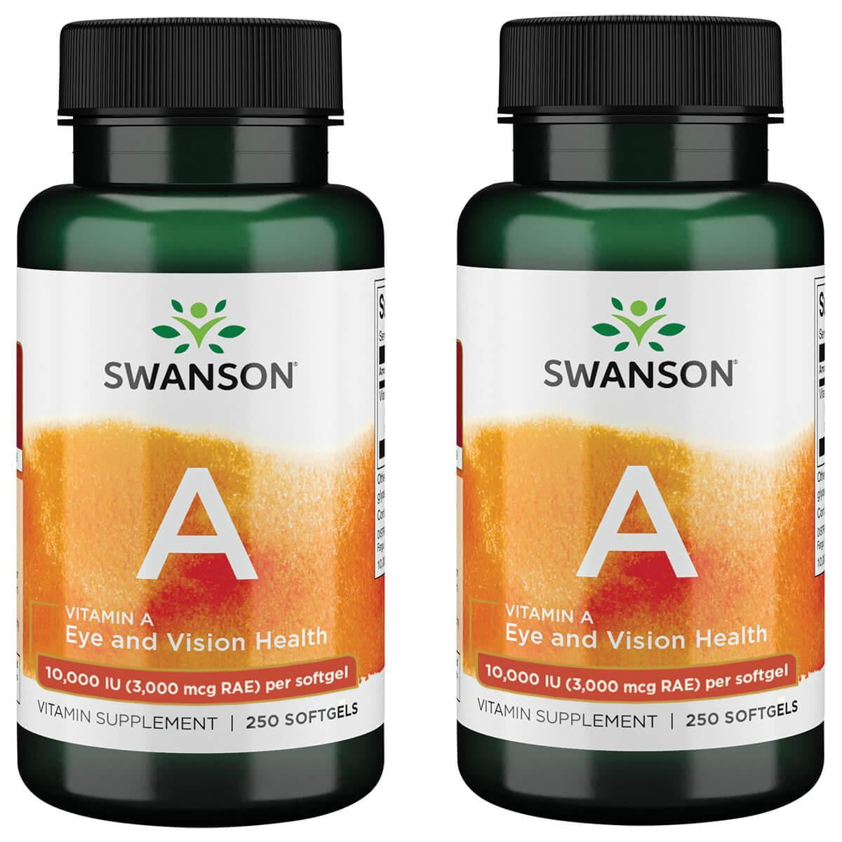 Swanson Vitamin A, 2Packs, Antioxidant Supplement for Eyes, Skin, Hair