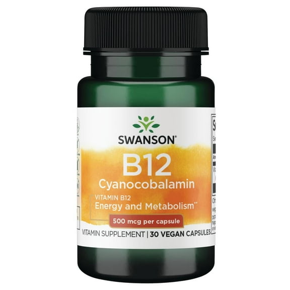 Swanson Vitamin B-12 500 Mcg 30 Capsules