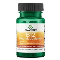 Swanson Vitamin B-12 Methylcobalamin - Cherry Flavored 2,500 Mcg 60 Tablets