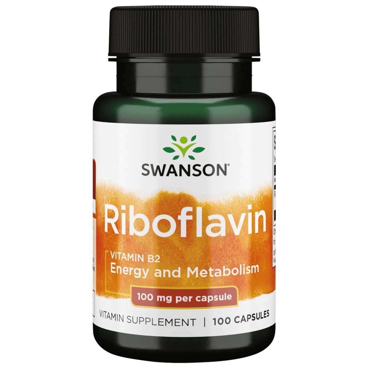 Swanson Vitamin B2 Riboflavin 100 mg Capsule 100ct