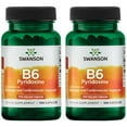 thumbnail image 1 of Swanson Vitamin B6 Pyridoxine Supplement, Supports Energy Production, Heart Health & Nervous System, 100 Capsules (2-pack), 1 of 6