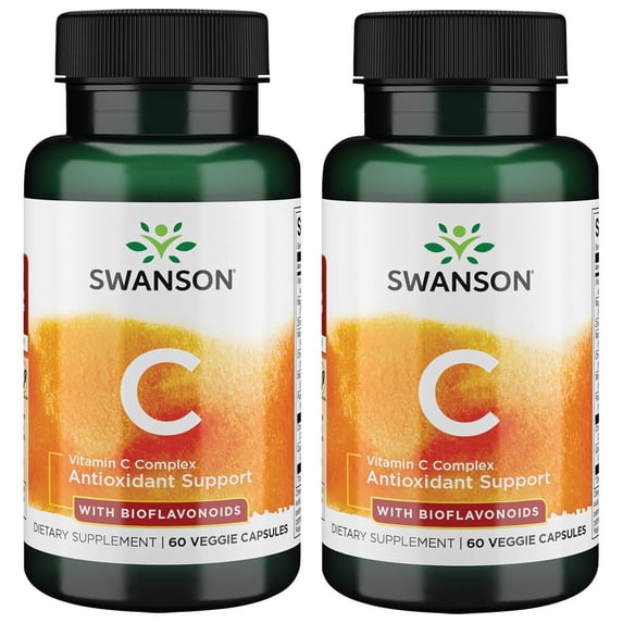 Swanson Vitamin C Complex with Bioflavonoids 60 Veg Caps 2 Pack