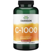 Swanson Vitamin C with Rose Hips Tablets, 1,000 mg, 250 Count