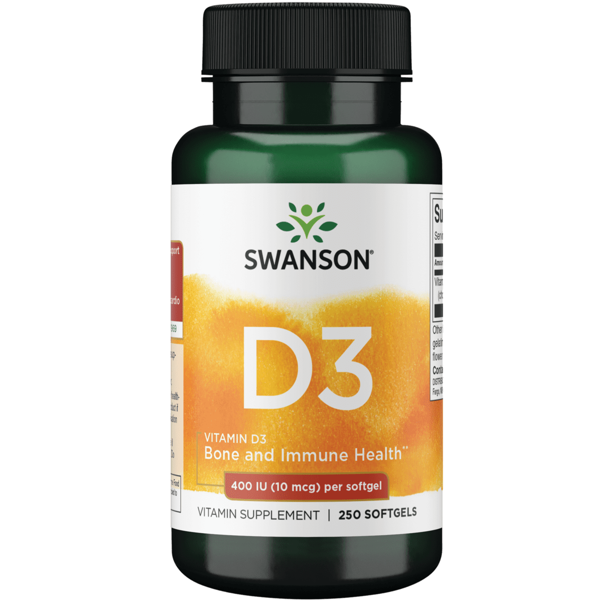 Swanson Vitamin D 400 Iu (10 Mcg) 250 Softgels