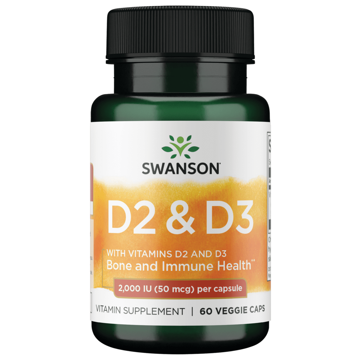 Swanson Vitamin D Complex with Vitamins D2 and D3 50 Mcg 60 Veggie
