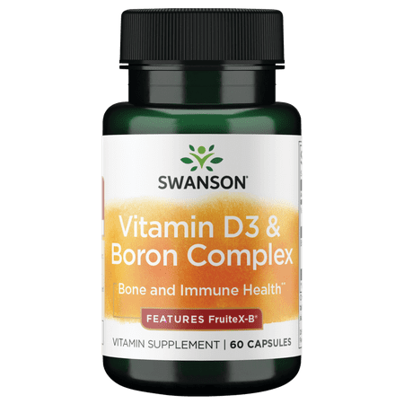 Swanson Vitamin D and Boron 60 Capsules