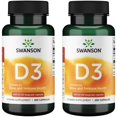 thumbnail image 1 of Swanson Vitamin D3 400 Iu (10 mcg) 250 Caps 2 Pack, 1 of 6