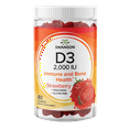 thumbnail image 1 of Swanson Vitamin D3 Gummies - Strawberry 2,000 Iu (50 mcg) 60 Gummies, 1 of 7