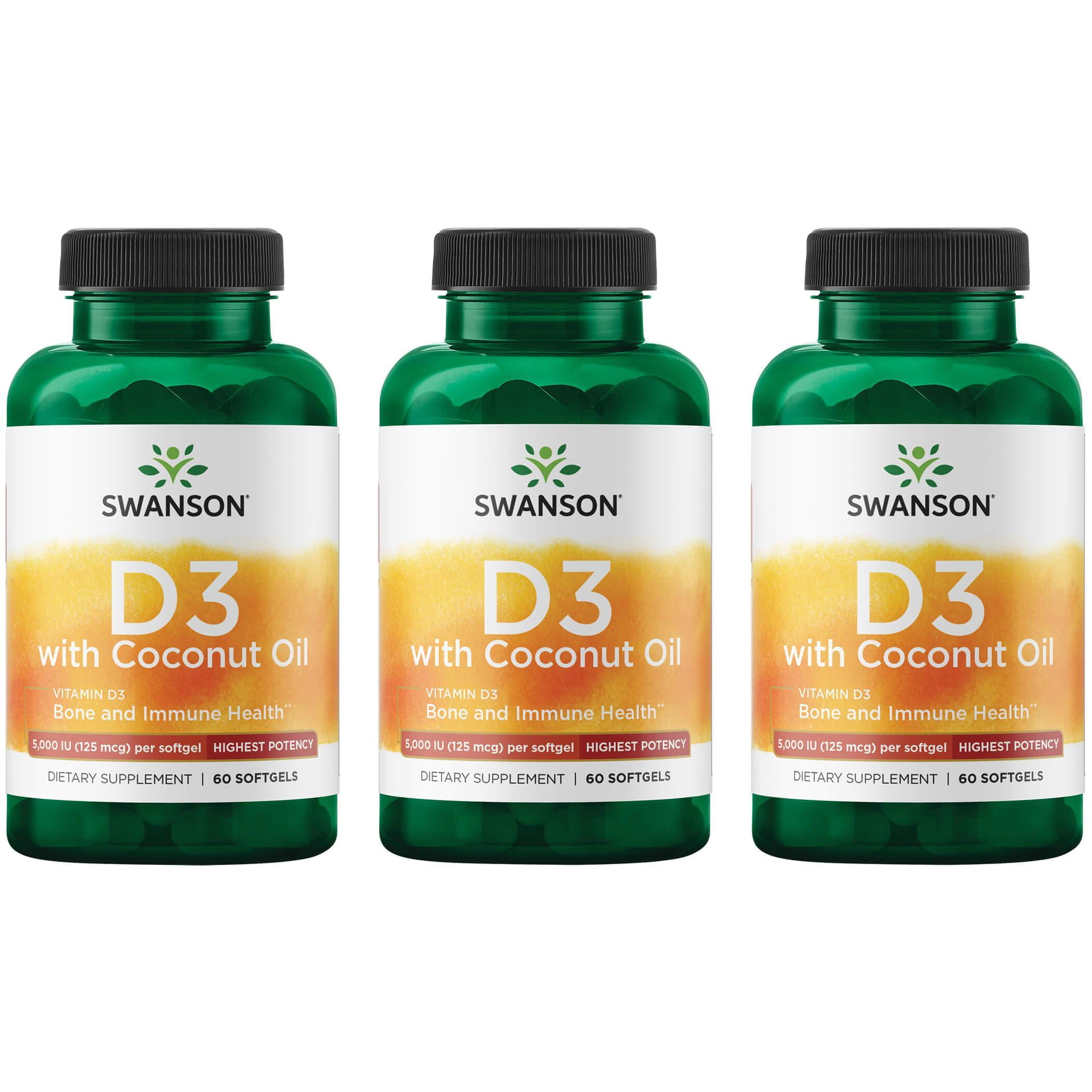 Swanson Vitamins Fargo Nd Swanson Vitamin D3 with Coconut Oil - Highest Potency 3 Pack - Walmart.com