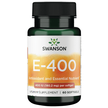 Swanson Vitamin E 180 mg (400 Iu) 60 Softgels