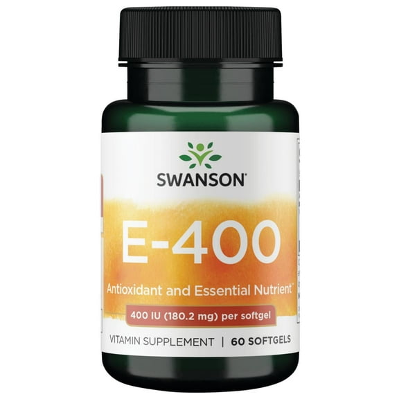Swanson Vitamin E 180 mg (400 Iu) 60 Softgels