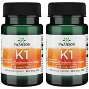 Swanson Vitamin K-1 100 mcg 100 Tabs 2 Pack