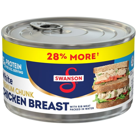 Swanson White Premium Chunk Canned Chicken Breast in Water, 12.5 oz Can