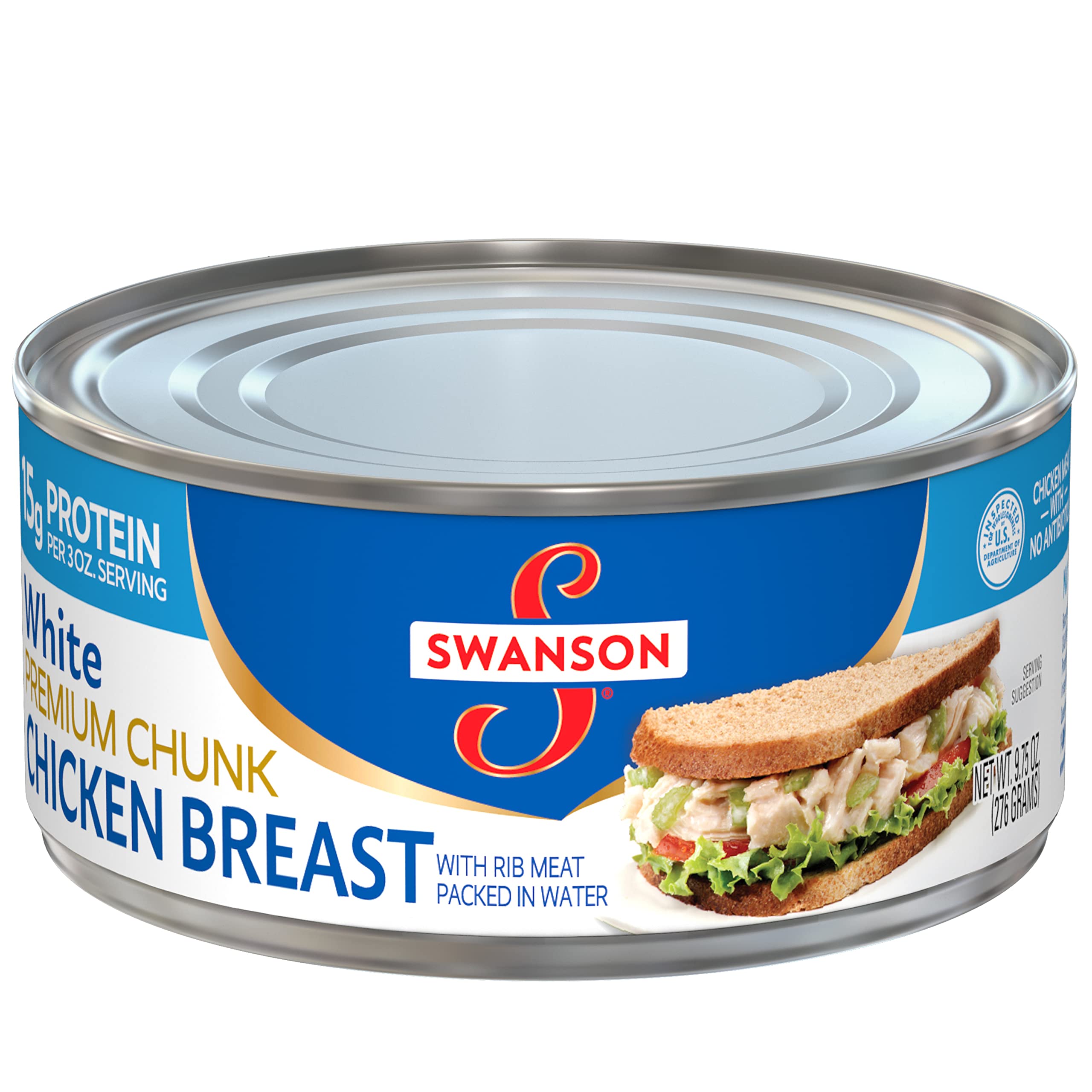 Swanson White Premium Chunk Chicken Breast With Rib Meat Packed In